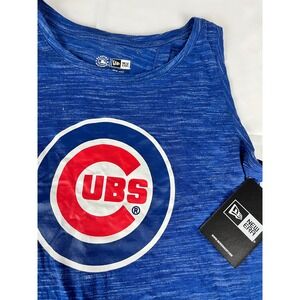 New Era MLB Chicago Cubs Tank Top Womens S Blue Baseball Sleeveless Shirt